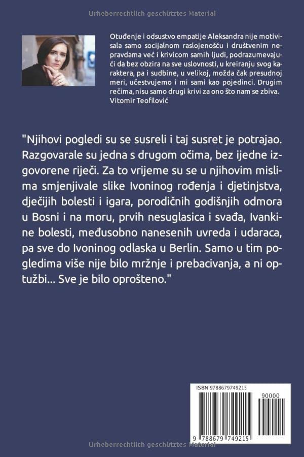 Stražnja strana korica knjige s informacijama o „Ivonas Vergeben“.